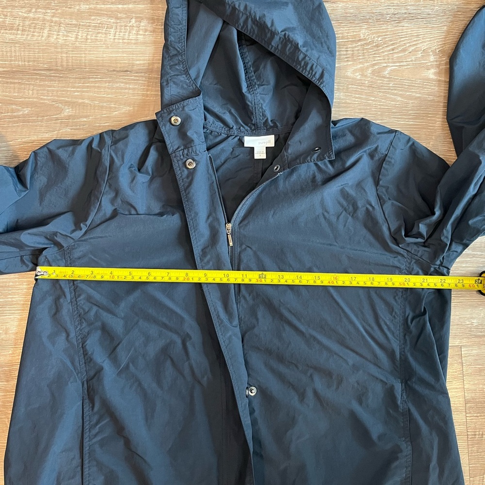 J. Jill Pure Jill Black Lightweight Rain Jacket Women’s Small - Picture 6 of 6
